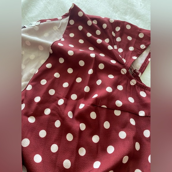 Summer V-Neck Wrap Polka Dot Maxi Beach Dress - Picture 6 of 6